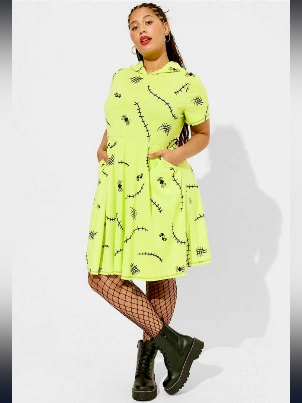 Torrid Oogie Boogie Hooded Costume Dress 3X